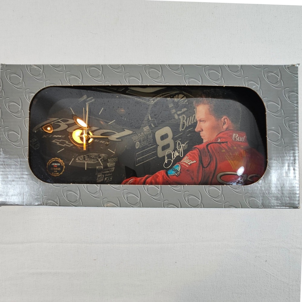 Jebco Clocks Dale Earnhardt Jr Profile Wall Clock OS Black Budweiser #8